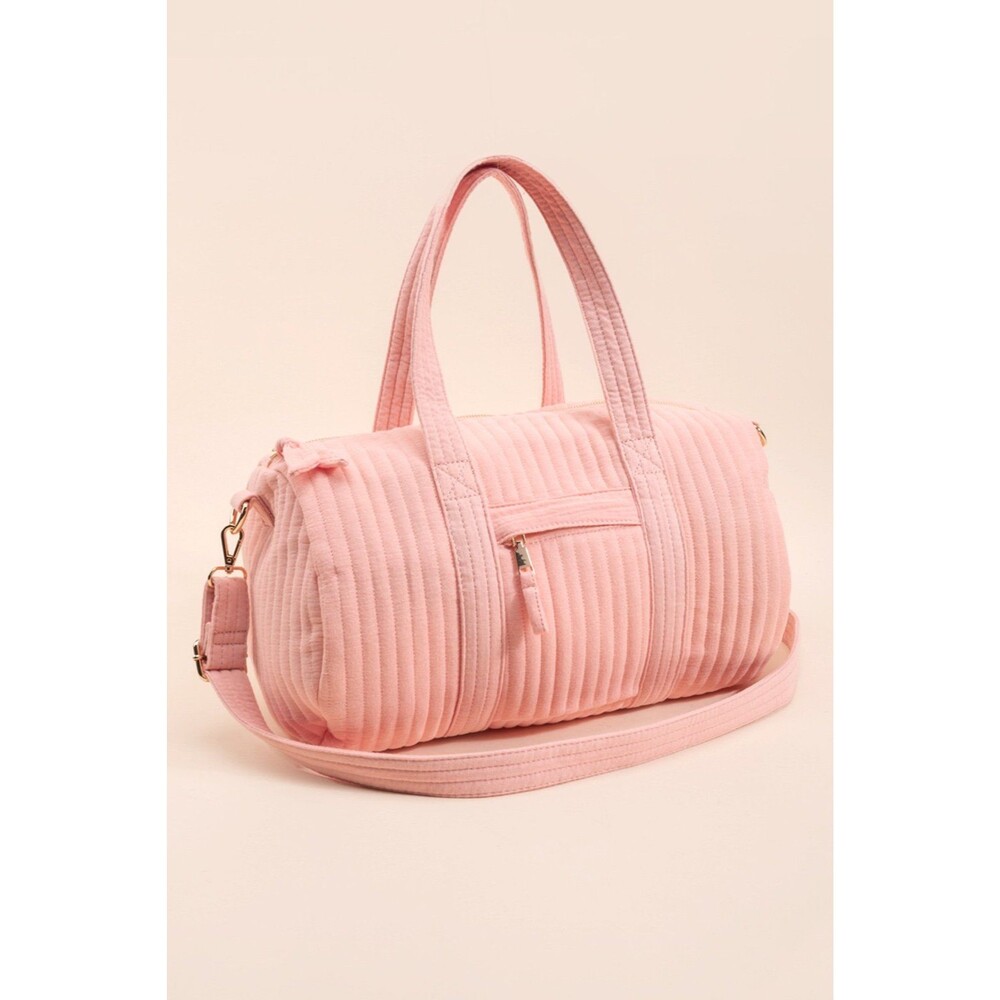 NWOT Hilary Mini Woven Duffle Weekender Tote